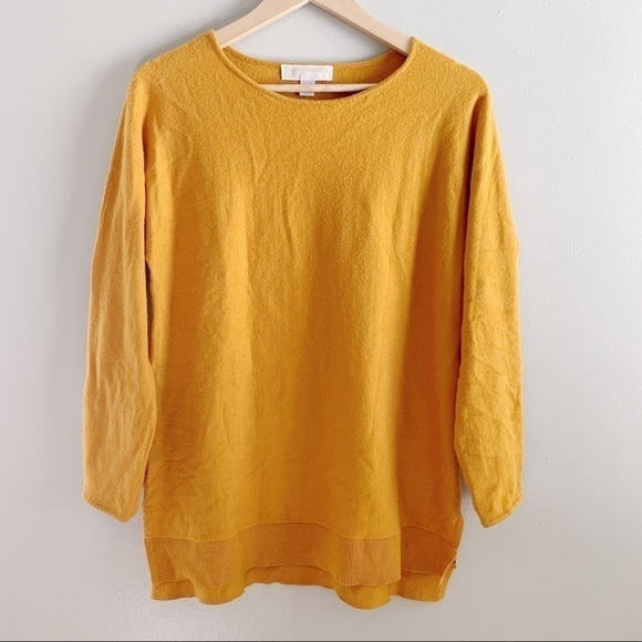 MICHAEL Michael Kors •‎ Crewneck Pullover Knit Sweater in Mustard Yellow, Small - Picture 1 of 10